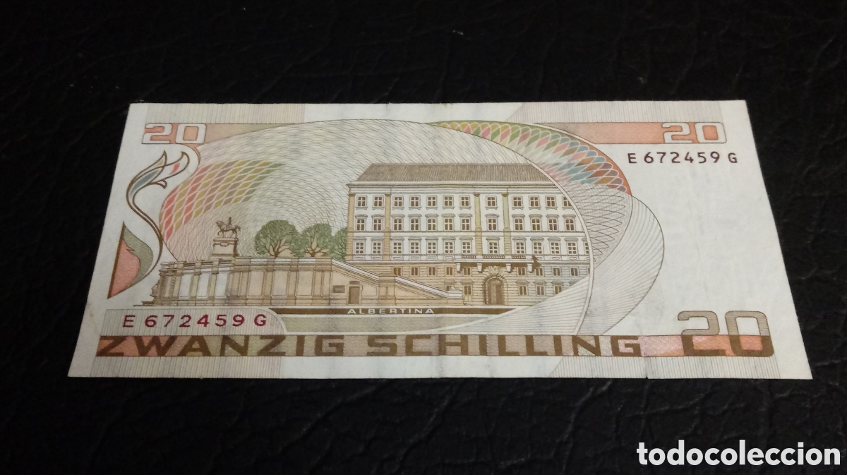 Billetes extranjeros: Billete Austria 20 schilling circulado - Foto 2