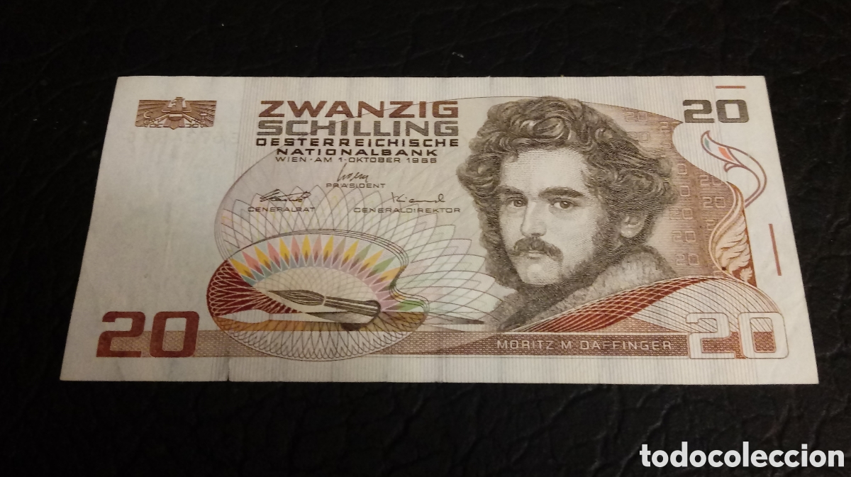 Billetes extranjeros: Billete Austria 20 schilling circulado - Foto 1