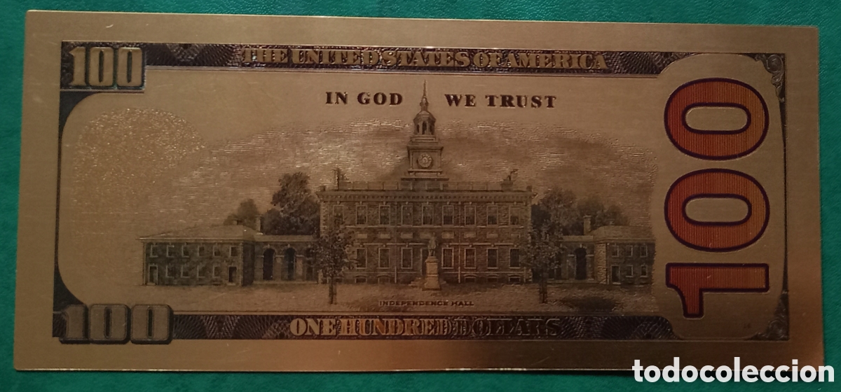 Billetes extranjeros: Billete de 100 d&oacute;lares de oro - Foto 2