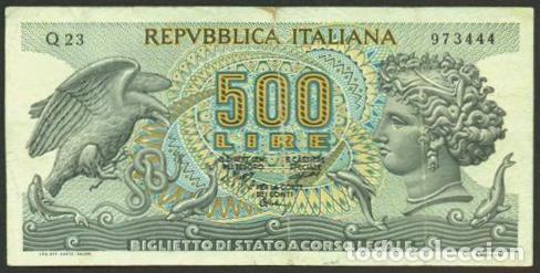 Billetes extranjeros: ITALIA. 500 lire 23.2. 1970. Pick 93 a.