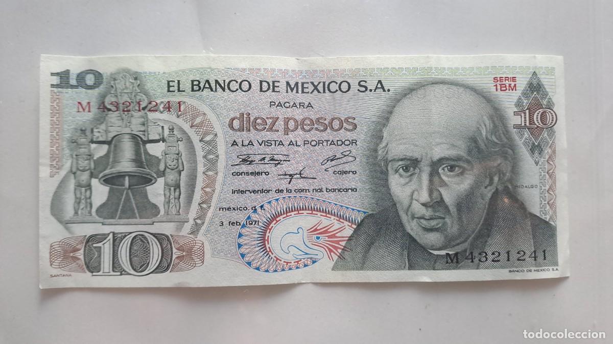 Billetes extranjeros: BILLETE DE MEXICO, 10 PESOS, 1971 - Foto 1