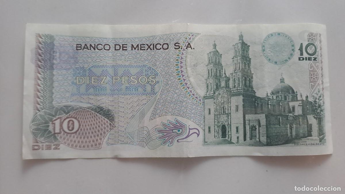 Billetes extranjeros: BILLETE DE MEXICO, 10 PESOS, 1971 - Foto 2