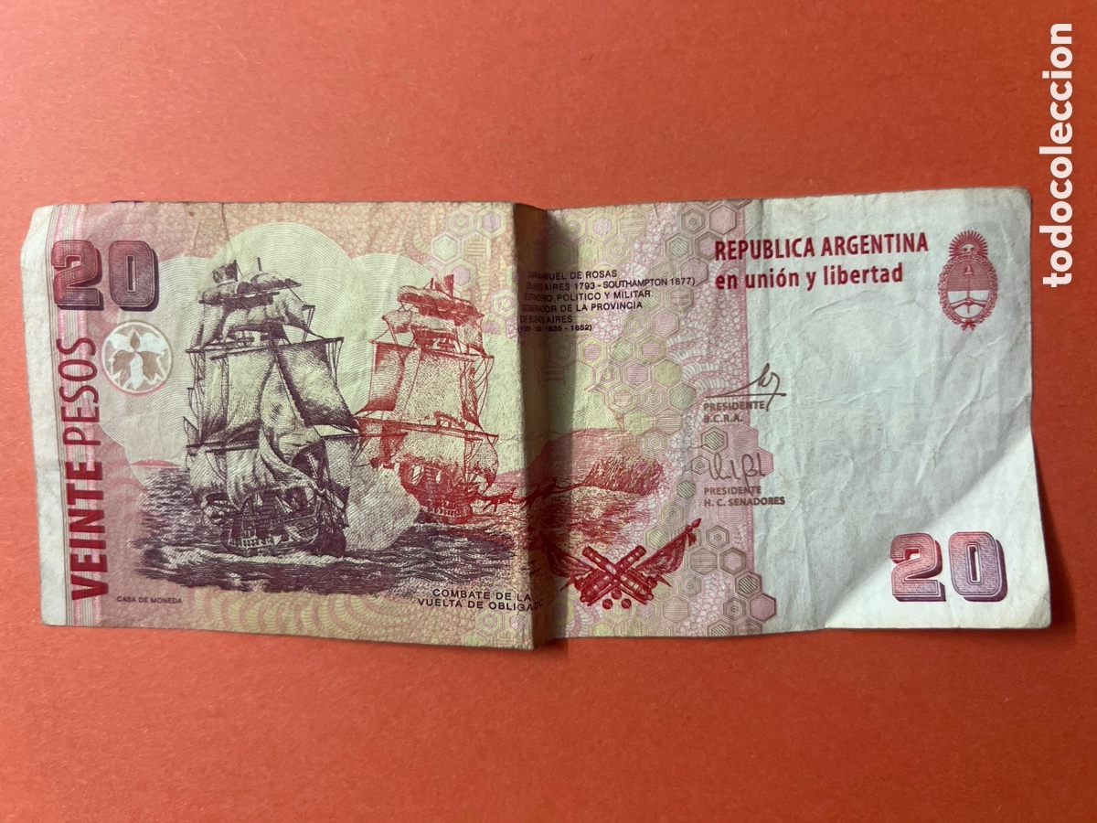 Billetes extranjeros: 155b. BILLETE - ARGENTINA 20 PESOS - Foto 2