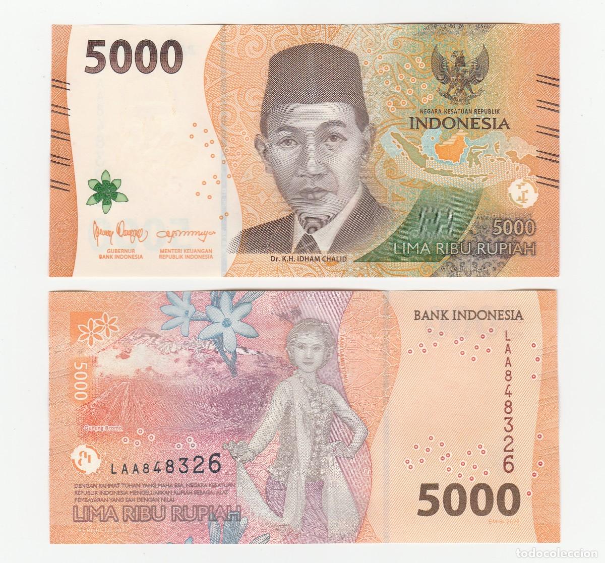 Billetes extranjeros: INDONESIA 5000 RUPIAS 2022 SIN CIRCULAR - Foto 1