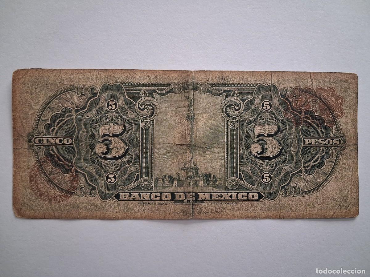 Billetes extranjeros: M&Eacute;XICO 5 PESOS 1963 LA GITANA - Foto 4