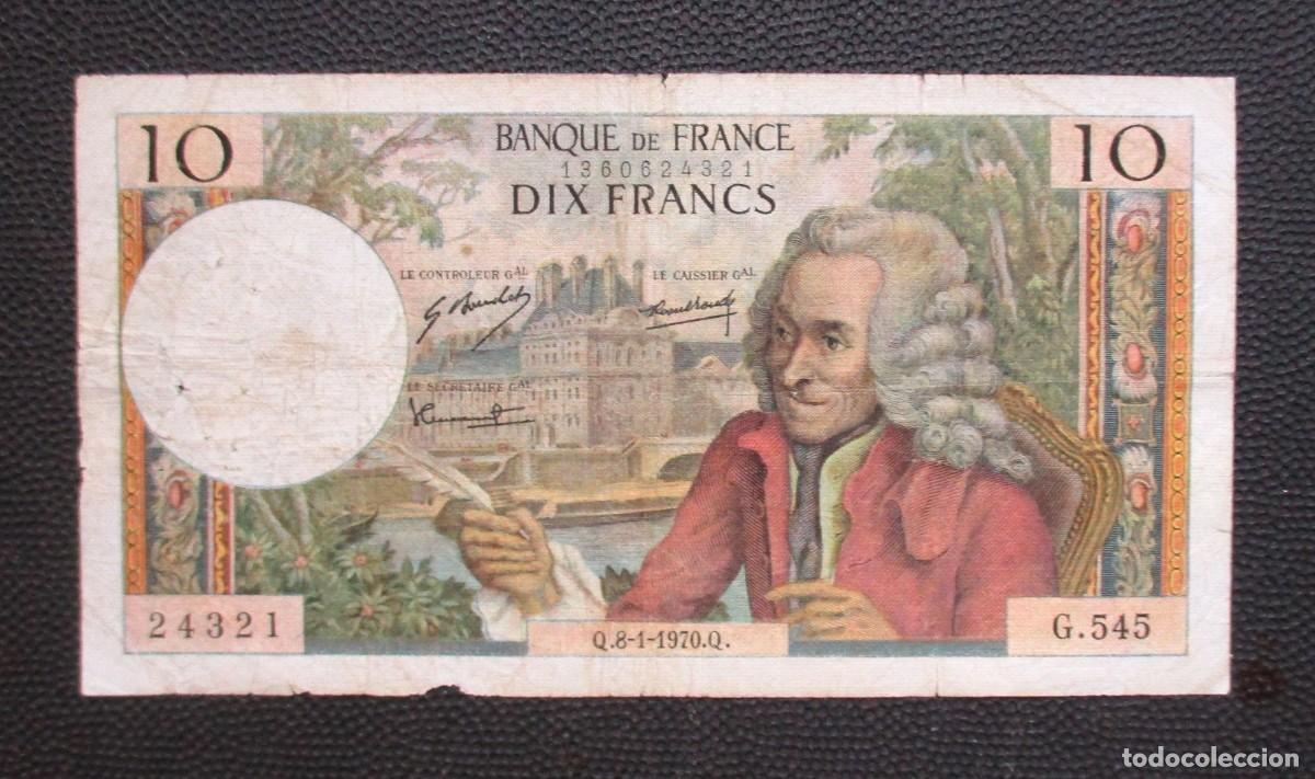 Billetes extranjeros: FRANCIA 10 FRANCOS 1970 (REF. 326) - Foto 1