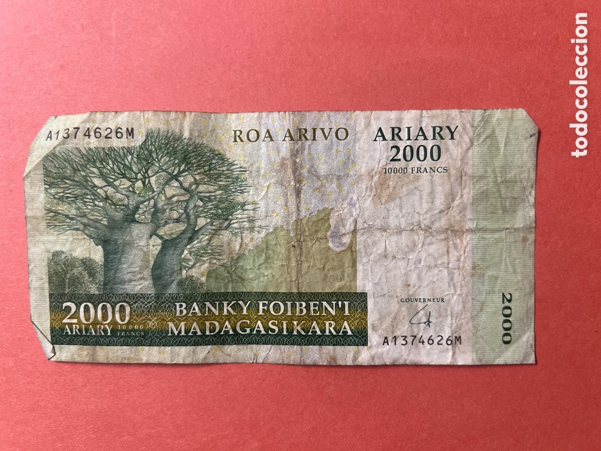 Billetes extranjeros: 1114b. MADAGASCAR. Conmemorativo 2000 ariary - Foto 1