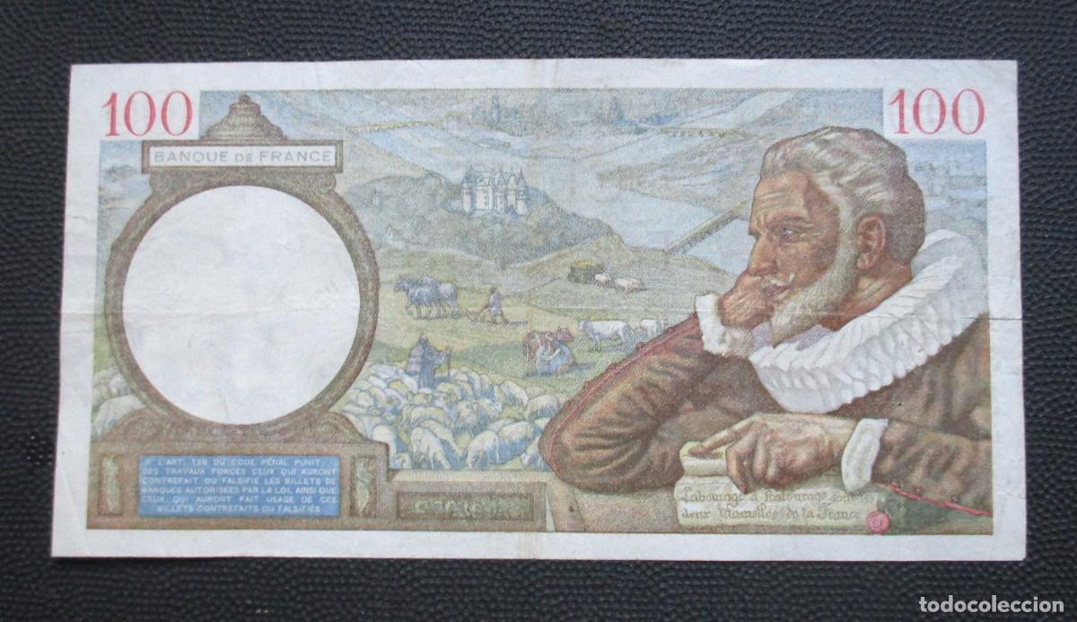 Billetes extranjeros: FRANCIA - 100 FRANCOS 1940 - (REF. 312) - Foto 2