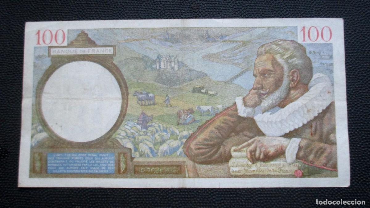 Billetes extranjeros: FRANCIA 100 FRANCOS 1940 - (REF. 313) - Foto 2