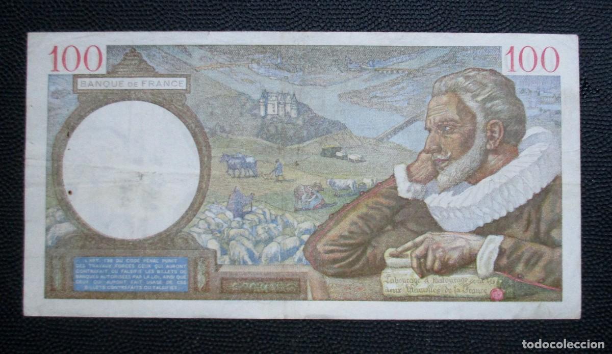 Billetes extranjeros: FRANCIA - 100 FRANCOS 1940 - (REF. 317) - Foto 2