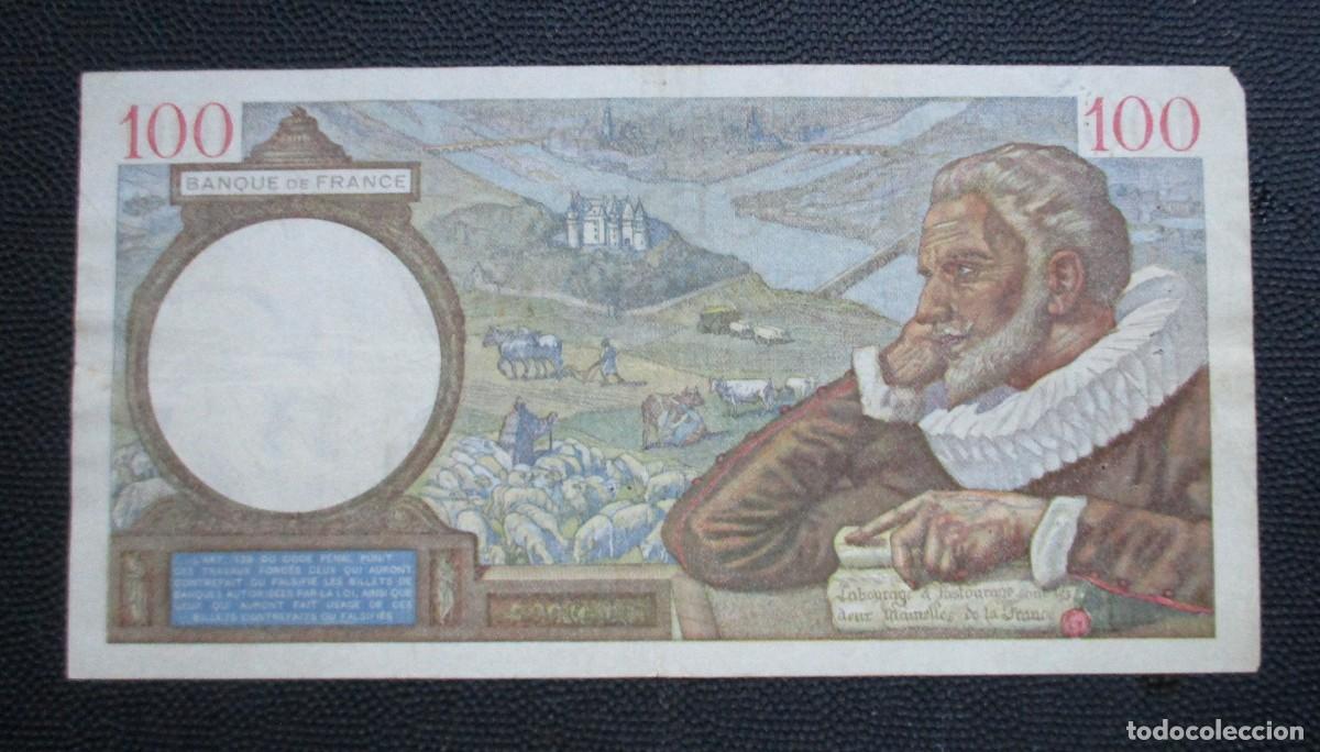Billetes extranjeros: FRANCIA - 100 FRANCOS 1940 - (REF. 319) - Foto 2