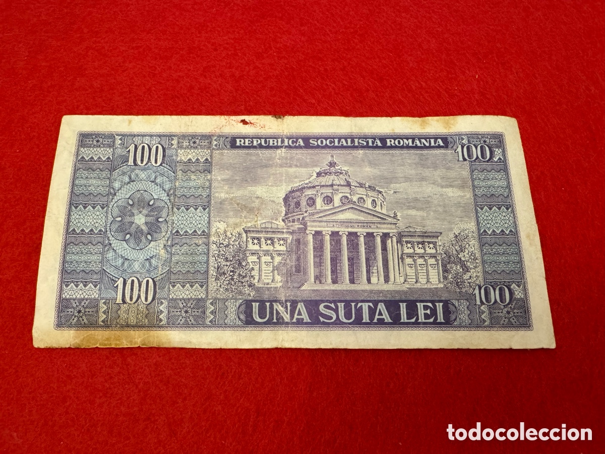 Billetes extranjeros: Billete 100 LEI Rumania Circulado - Foto 2