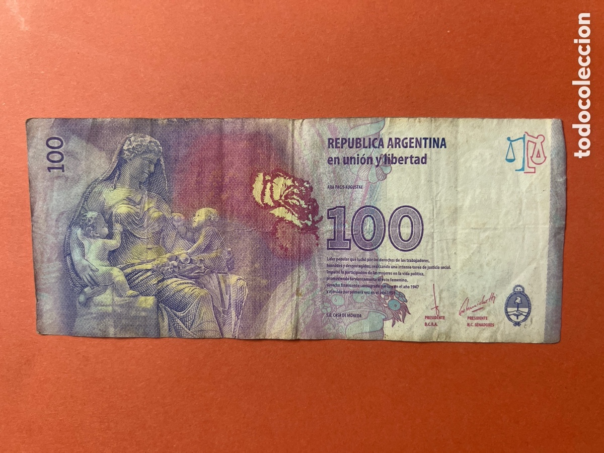 Billetes extranjeros: Hb150. BILLETE DE ARGENTINA. 100 pesos. - Foto 2