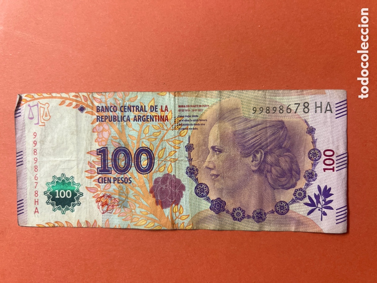 Billetes extranjeros: Hb150. BILLETE DE ARGENTINA. 100 pesos. - Foto 1
