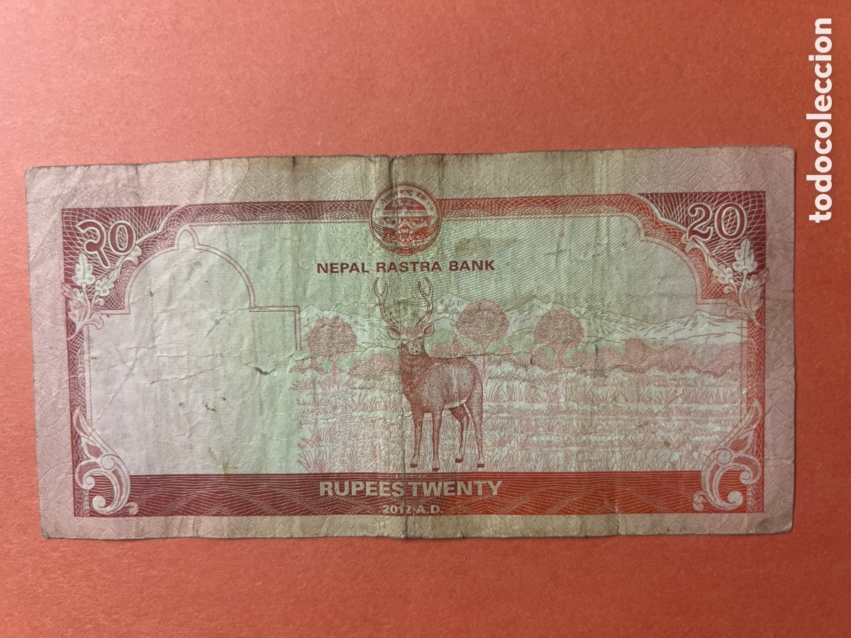 Billetes extranjeros: Hb119. BILLETE NEPAL. 20 rupees - 2012 - Foto 1