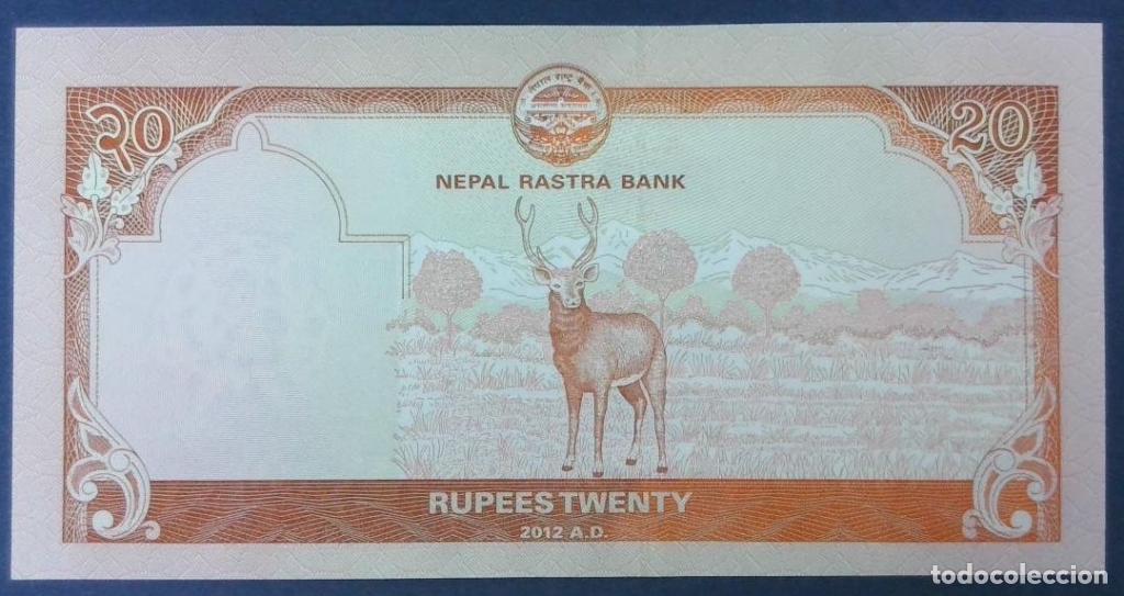 Billetes extranjeros: Nepal, 20 Rupees 2012 - P71 - (SC / UNC) [710525] - Foto 2