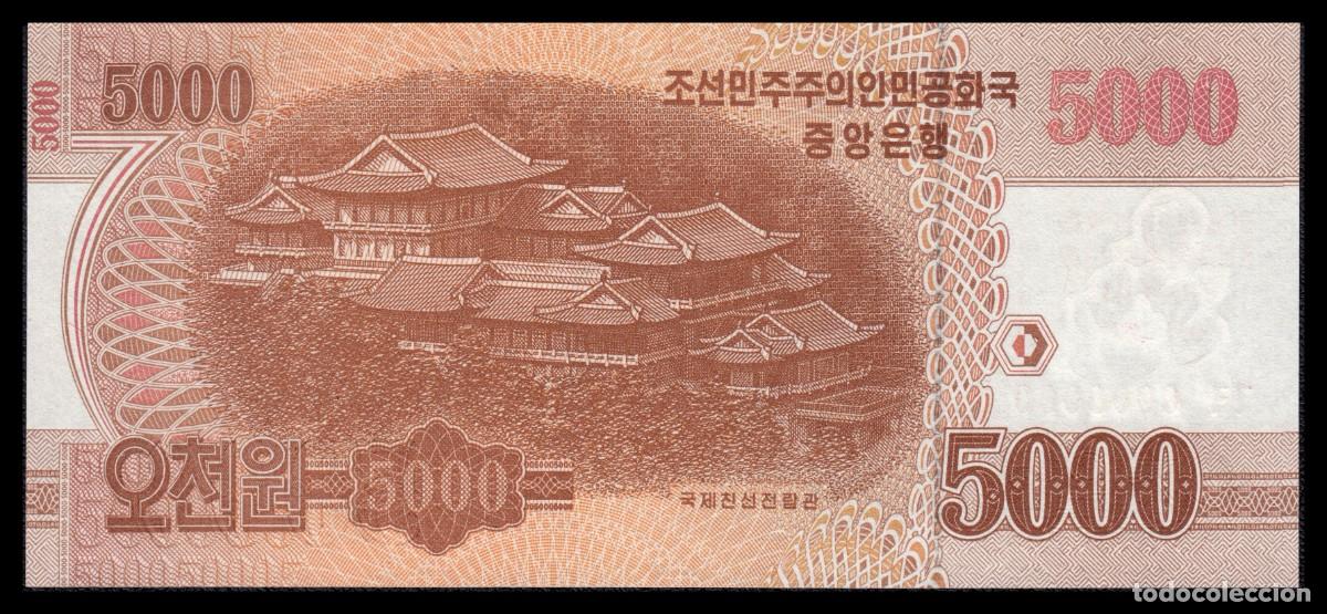 Billetes extranjeros: Corea del Norte 5.000 Won 2013-2017 Pick CS20 Unc - Foto 3
