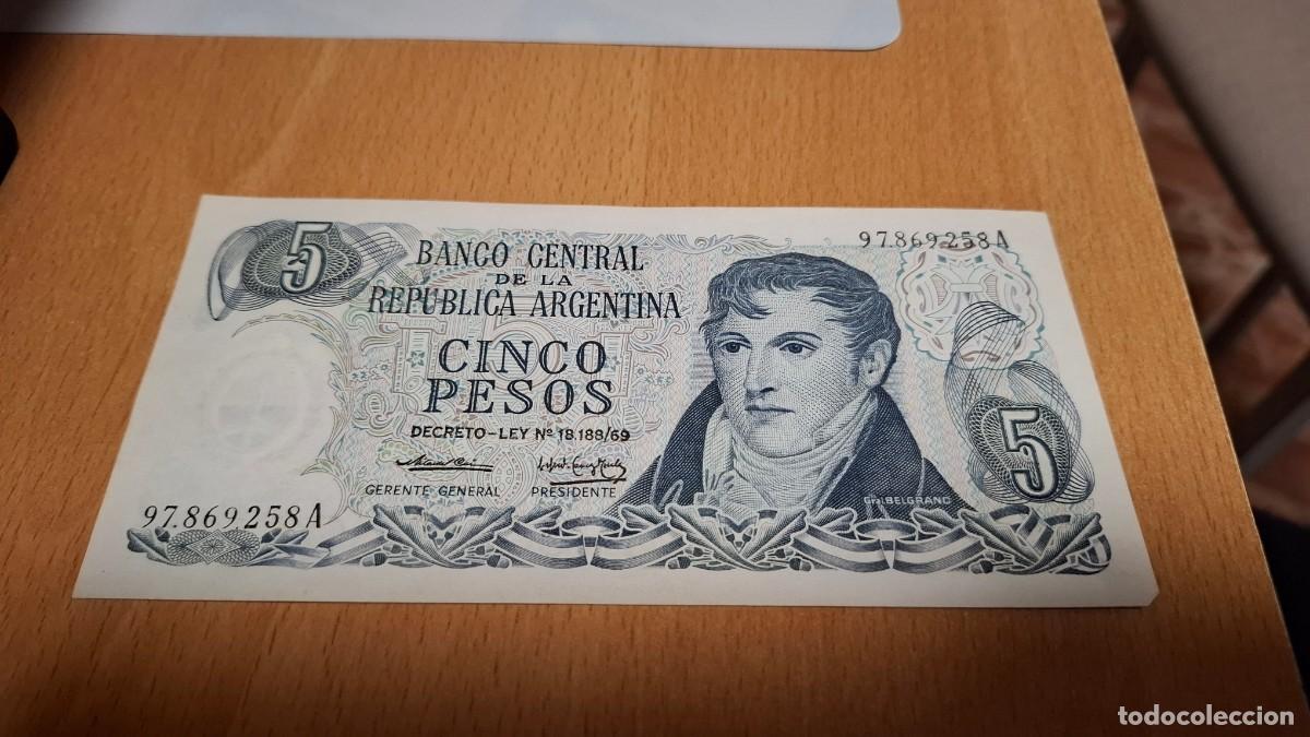 Billetes extranjeros: BILLETE DE 5 PESOS DE ARGENTINA - Foto 1