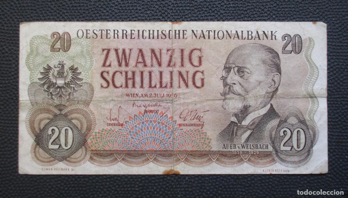 Billetes extranjeros: AUSTRIA - 20 SHILLING 1956 - (REF.204) - Foto 1