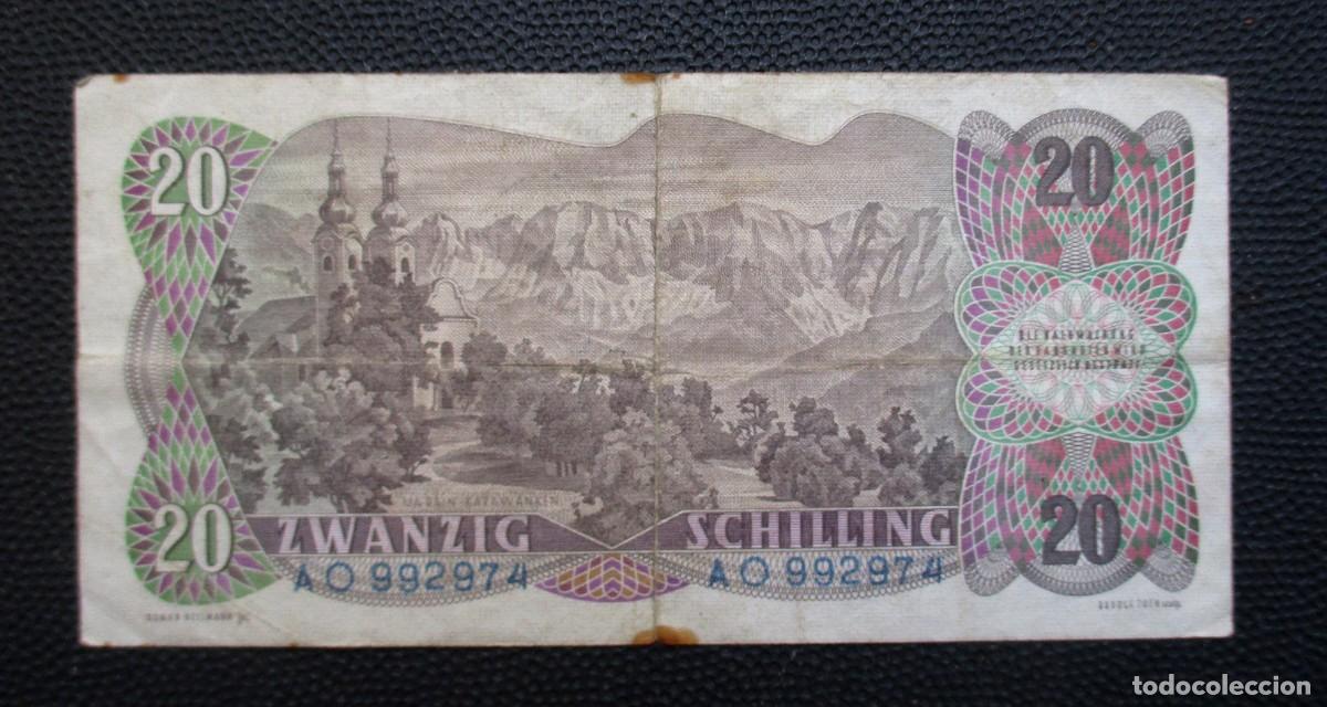 Billetes extranjeros: AUSTRIA - 20 SHILLING 1956 - (REF.204) - Foto 2