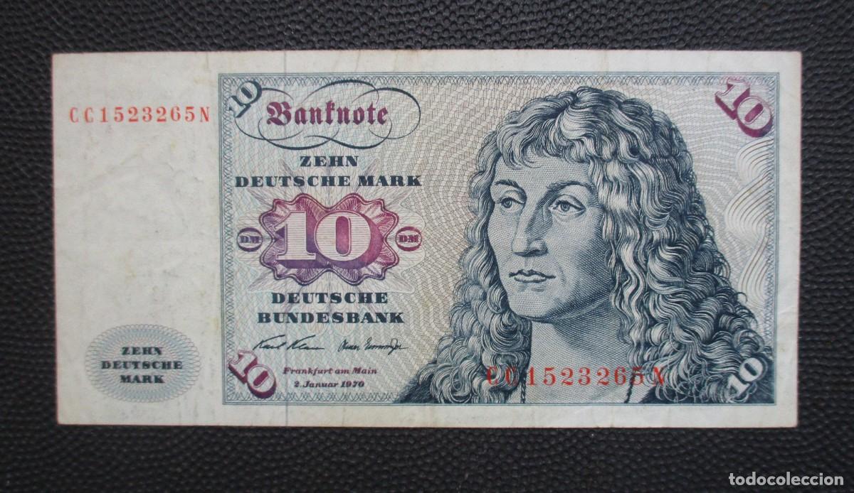 Billetes extranjeros: ALEMANIA FED. - 10 MARCOS 1970 - (REF. 214) - Foto 1