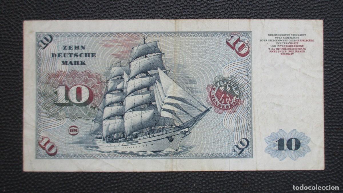 Billetes extranjeros: ALEMANIA FED. - 10 MARCOS 1970 - (REF. 214) - Foto 2