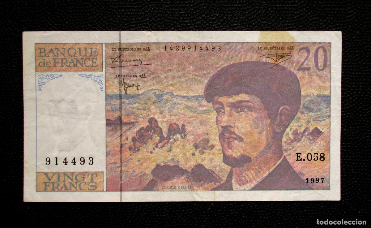 Billetes extranjeros: FRANCIA - 20 FRANCOS 1997 - (REF. 349) - Foto 1