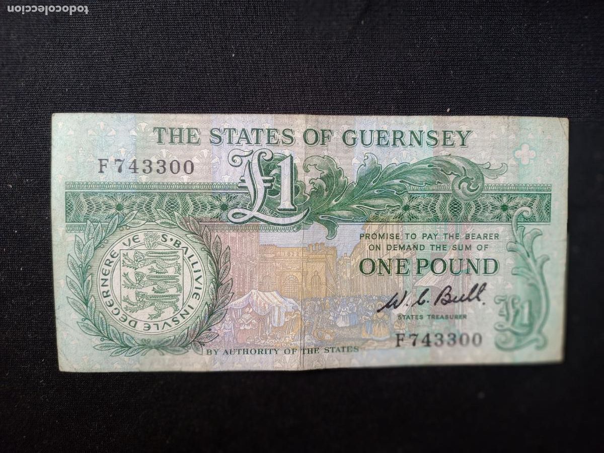 Billetes extranjeros: Guernsey 1 Libra 1980 - Foto 1