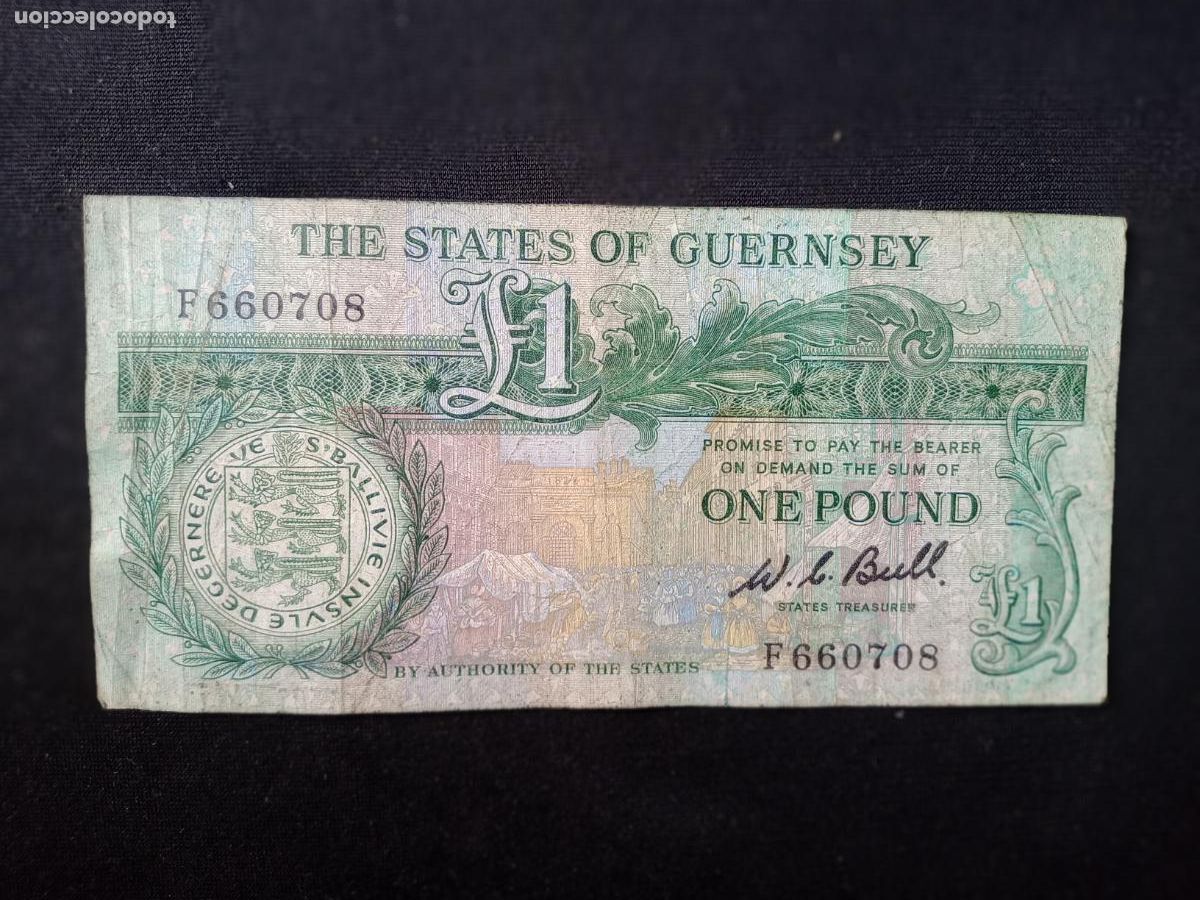 Billetes extranjeros: Guernsey 1 Libra 1980 - Foto 1