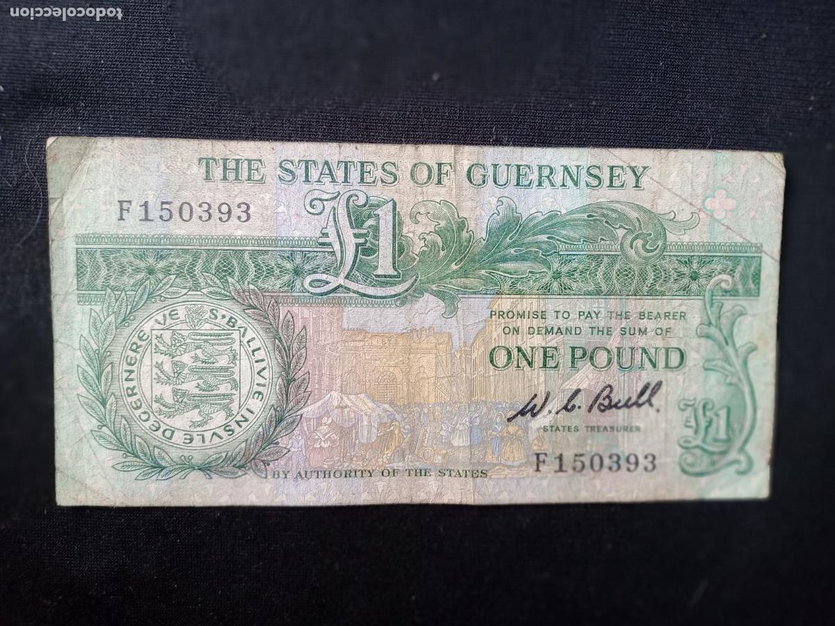 Billetes extranjeros: Guernsey 1 Libra 1980 - Foto 1
