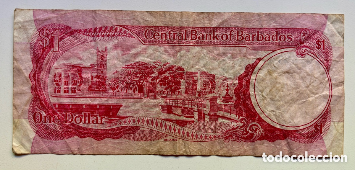 Billetes extranjeros: Billete BARBADOS 1 D&oacute;lar (1973) - Foto 2