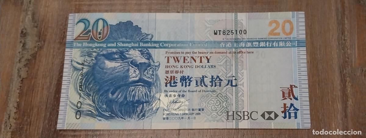 Billetes extranjeros: HONK KONG 20 DOLARES 2009 - Foto 1