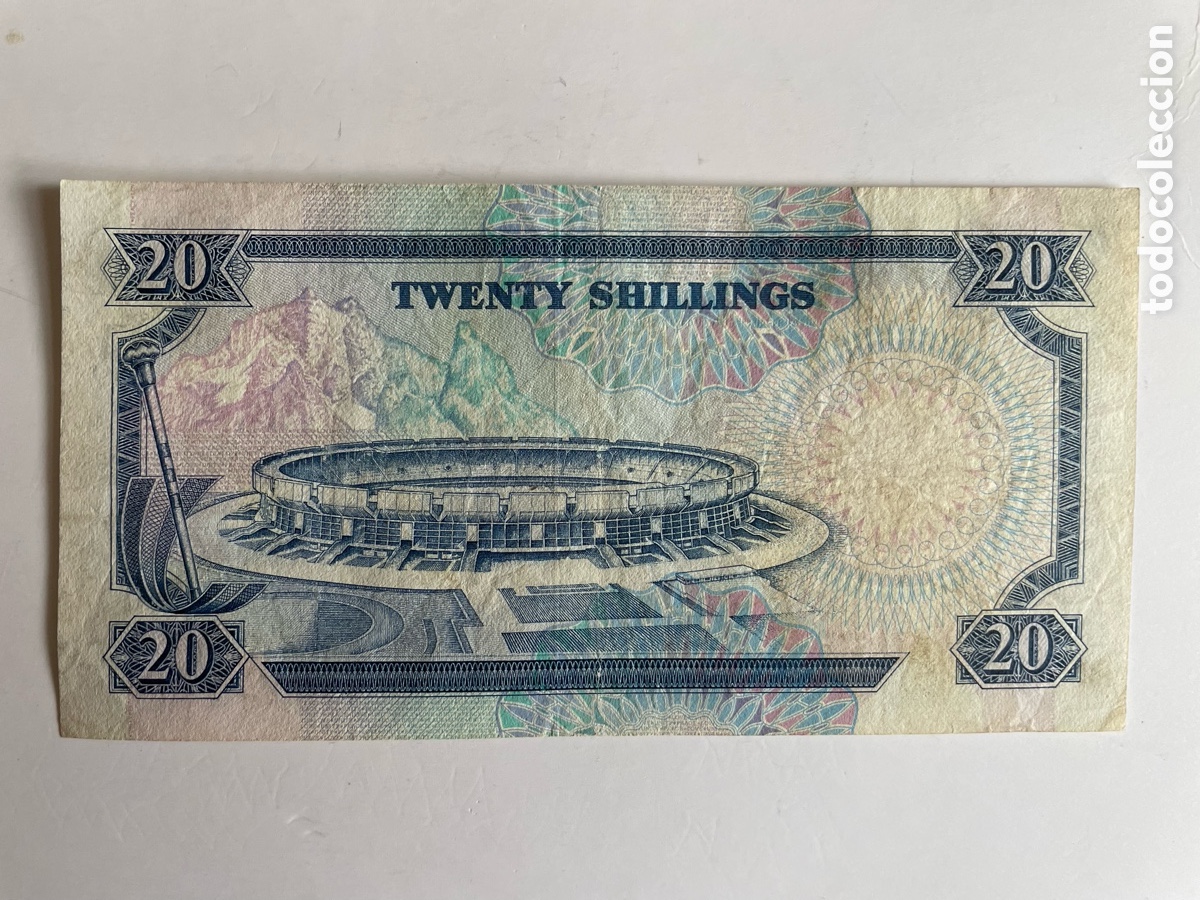 Billetes extranjeros: Billete de Kenya 20 Chelines / a&ntilde;o 1990 - Foto 2