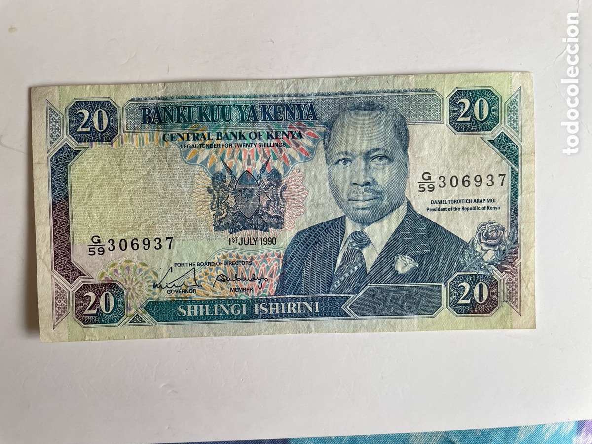 Billetes extranjeros: Billete de Kenya 20 Chelines / a&ntilde;o 1990 - Foto 1