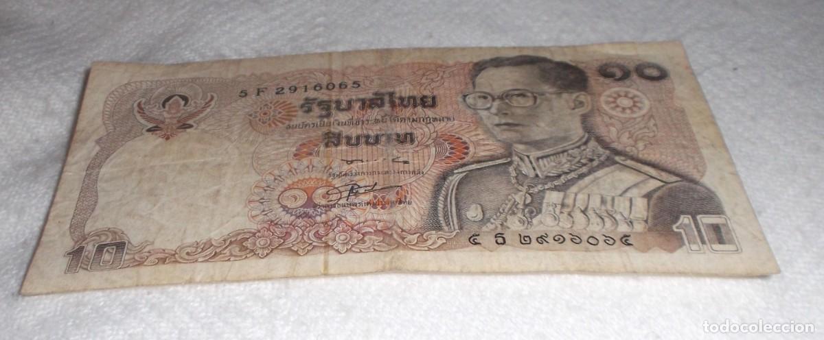 Billetes extranjeros: billete de 10 BATH tailandeses - Foto 1