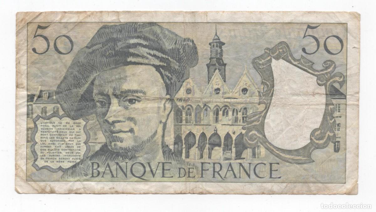 Billetes extranjeros: FRANCIA 50 FRANCOS A&Ntilde;O 1991 - Foto 2