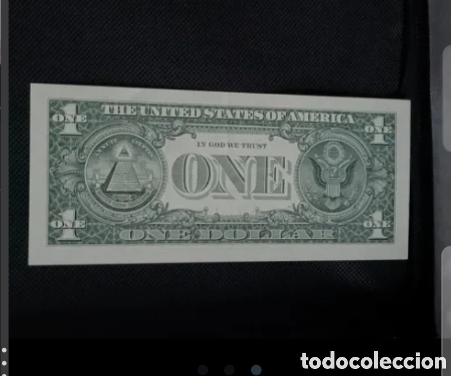 Billetes extranjeros: 1 dolar $ con huella azul - Foto 3