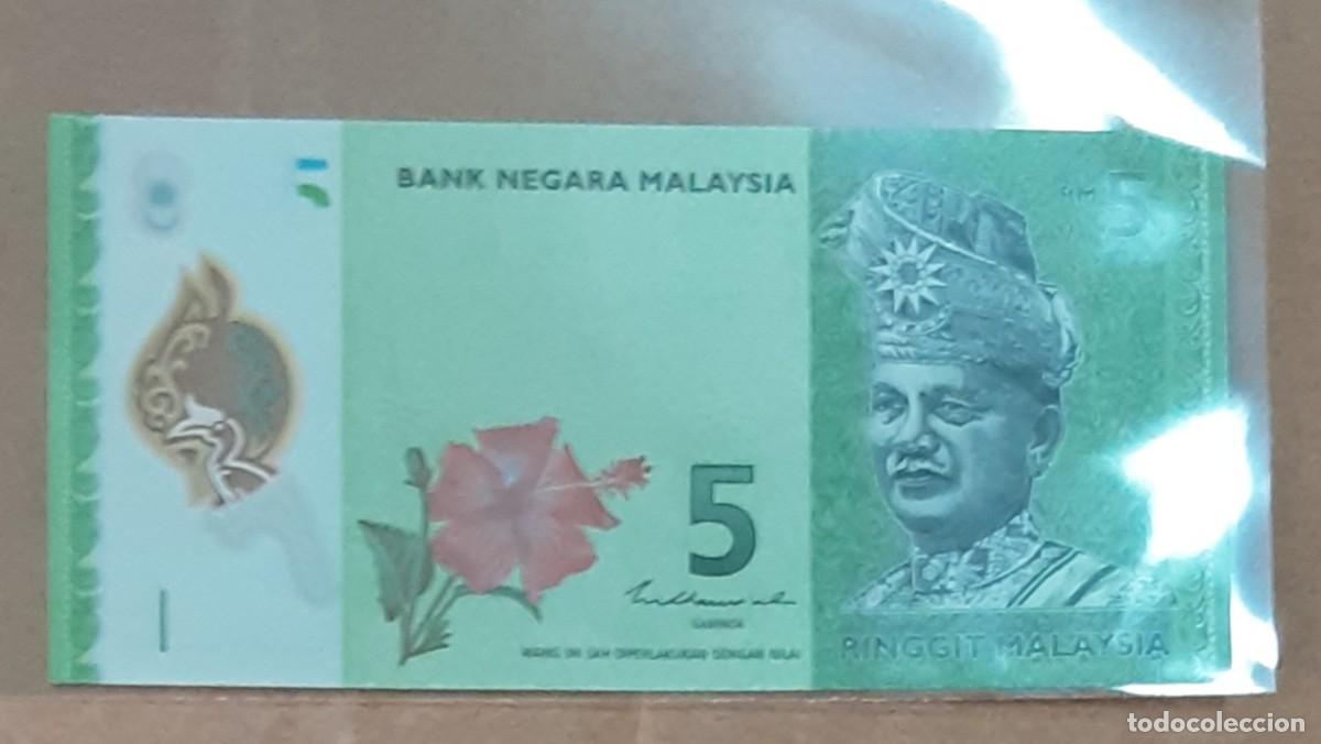 Billetes extranjeros: Billete polimero sin circular 5 ringgit malasia - Foto 1