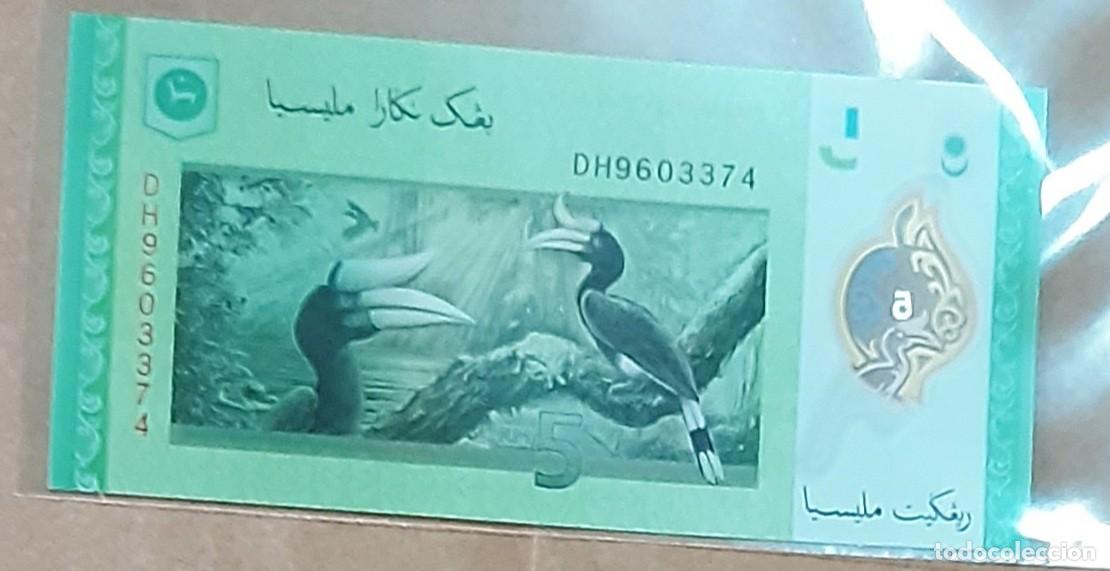 Billetes extranjeros: Billete polimero sin circular 5 ringgit malasia - Foto 2