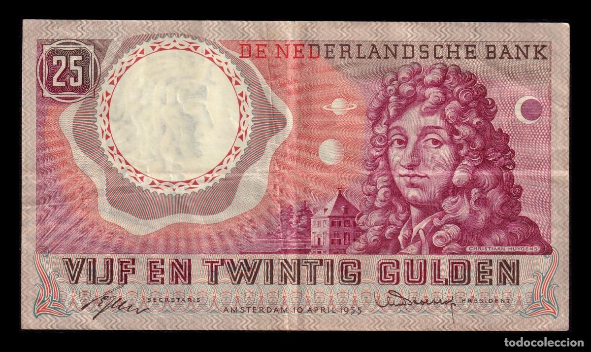 Billetes extranjeros: Holanda 25 Gulden 1955 Pick 87 Mbc Vf - Foto 1