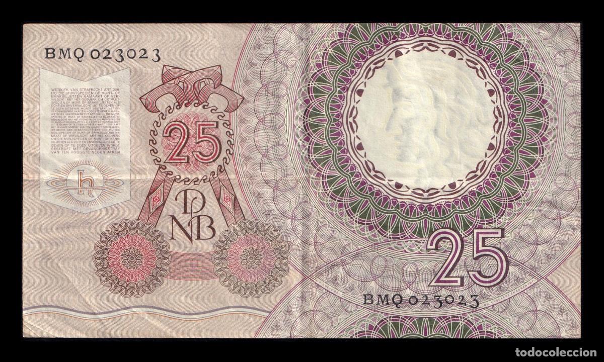 Billetes extranjeros: Holanda 25 Gulden 1955 Pick 87 Mbc Vf - Foto 2