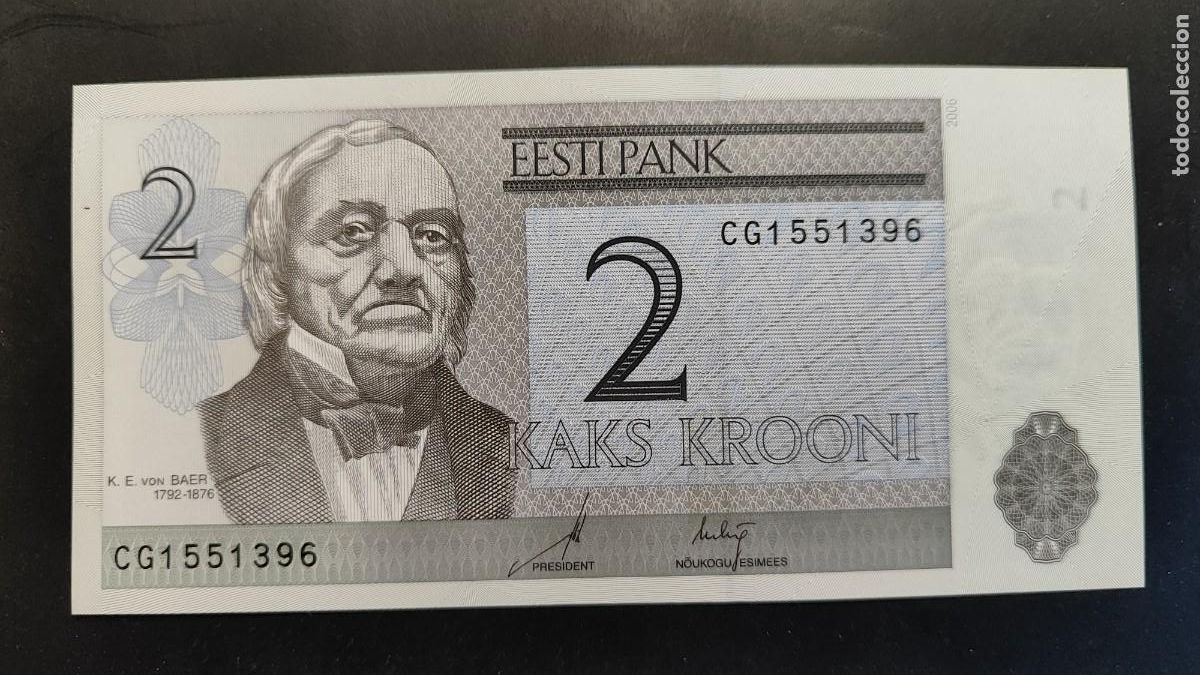 Billetes extranjeros: BILLETE DE ESTONIA 2 CORONAS 2006 S/C - Foto 1