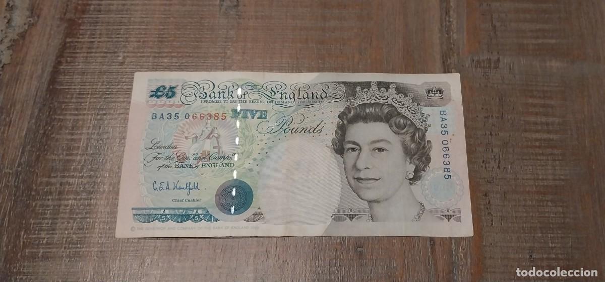 Billetes extranjeros: INGLATERRA 5 LIBRAS INTACTAS ENTERAS - Foto 1
