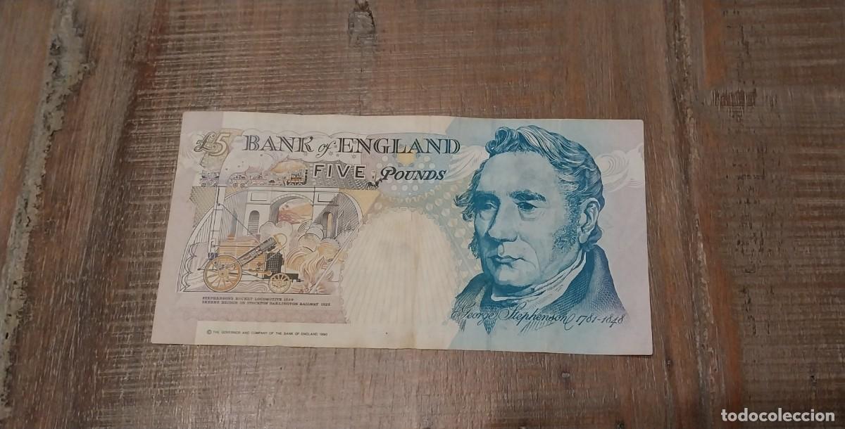 Billetes extranjeros: INGLATERRA 5 LIBRAS INTACTAS ENTERAS - Foto 2