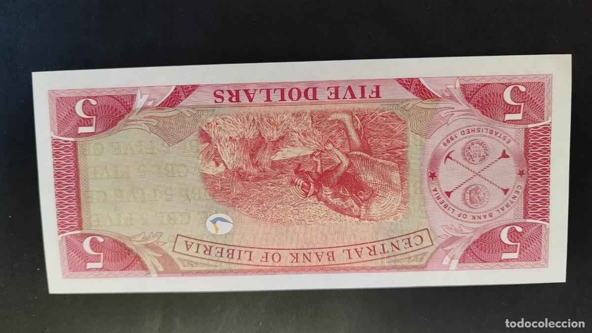 Billetes extranjeros: BILLETE DE LIBERIA 5 DOLARES 2003 S/C - Foto 2