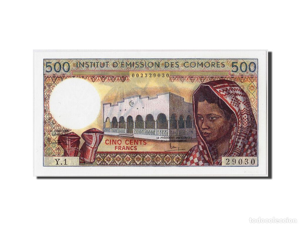 Billetes extranjeros: [#307891] Billete, 500 Francs, Comoras, UNC - Foto 1