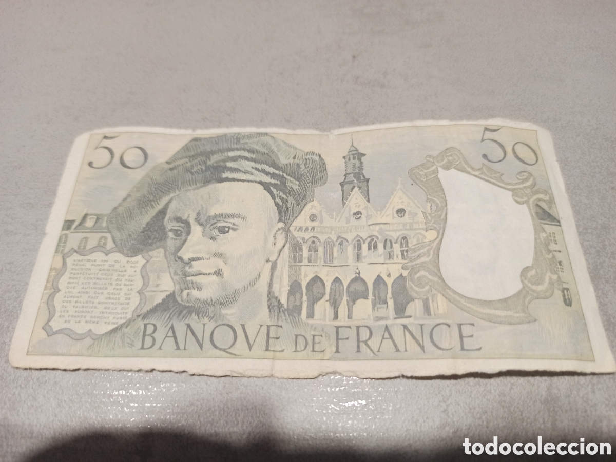 Billetes extranjeros: Billete 50 francos 1986 - Foto 4