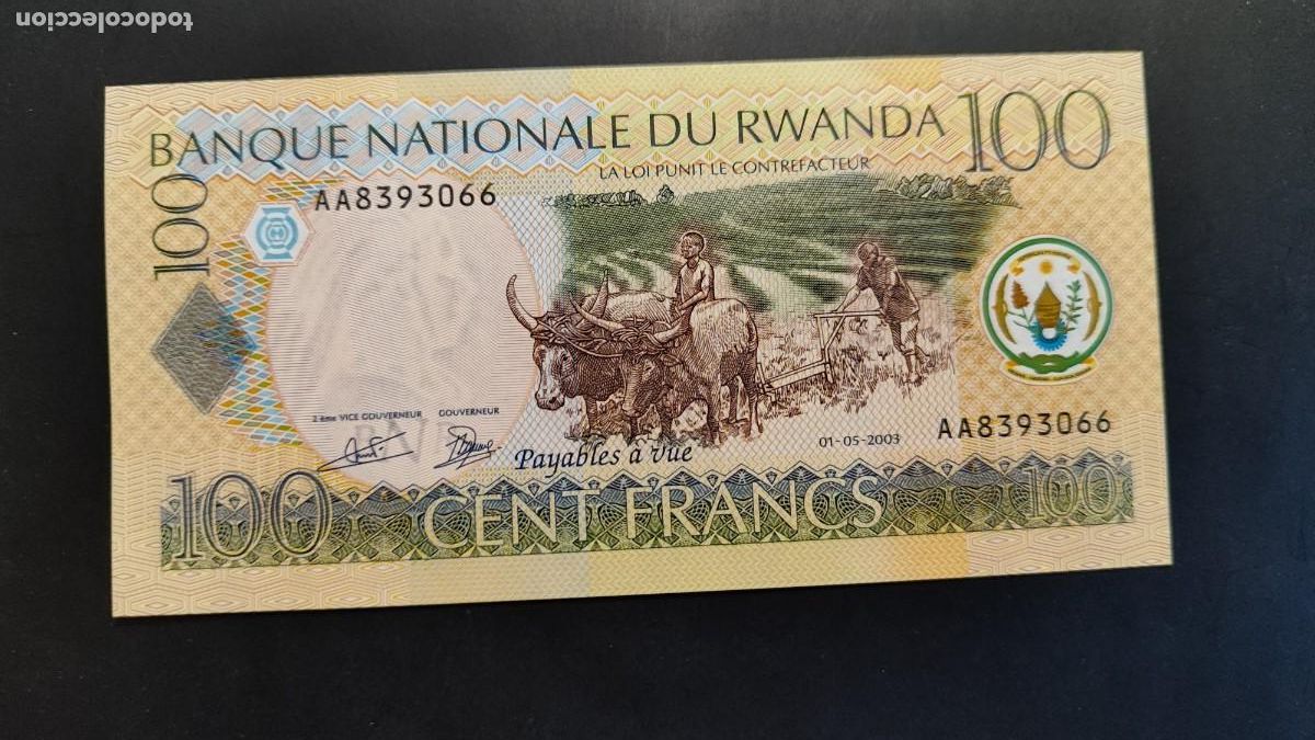 Billetes extranjeros: BILLETE DE RUANDA 100 FRANCOS 2003 S/C - Foto 1