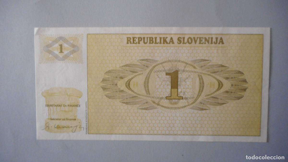 Billetes extranjeros: SLOVENIA 1 TOLARJEV / SC - Foto 1