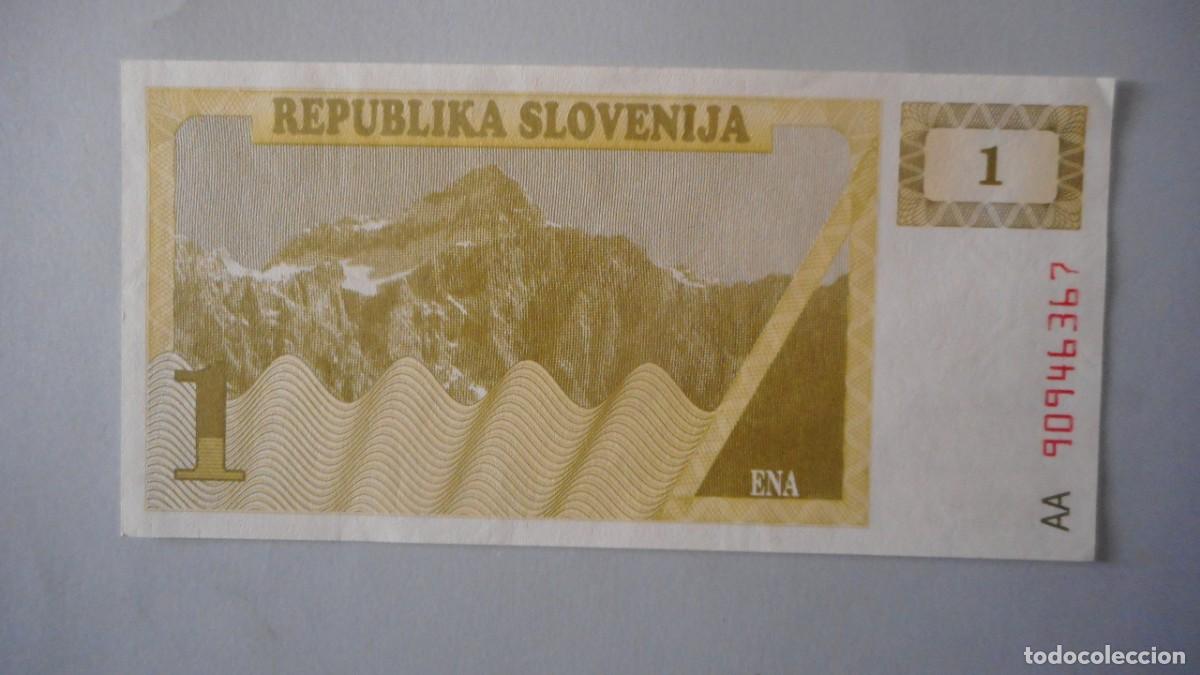 Billetes extranjeros: SLOVENIA 1 TOLARJEV / SC - Foto 2